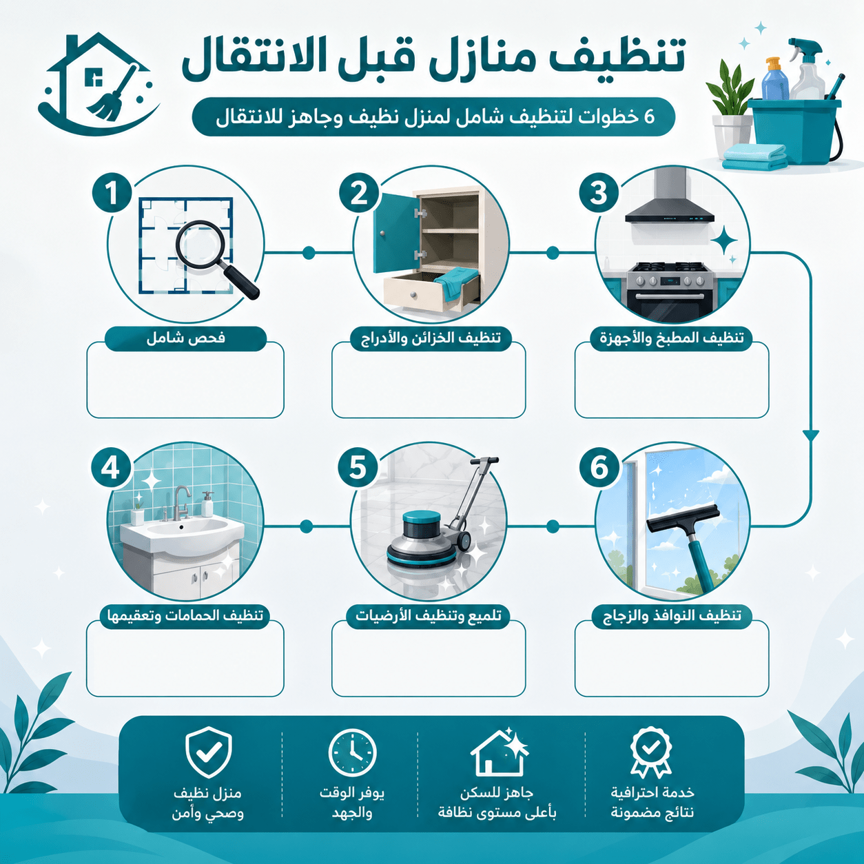 تنظيف منازل قبل الانتقال