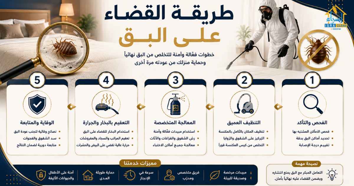 طريقة القضاء على البق